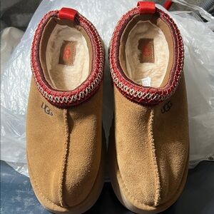 UGG Brown and Red Platform Shoes